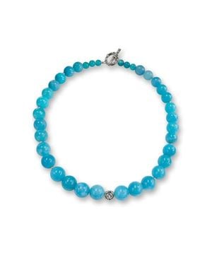 Classicharms Gia Amazonite Bead Choker Necklace - Blue