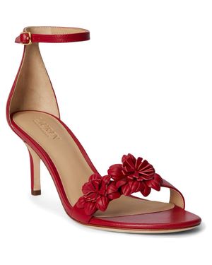 Ralph Lauren Allie Ankle Strap Sandal - Red