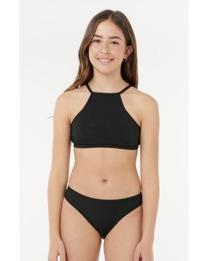Rip Curl Kids' Premium Rib 2.0 Two-Piece Swimsuit - Black