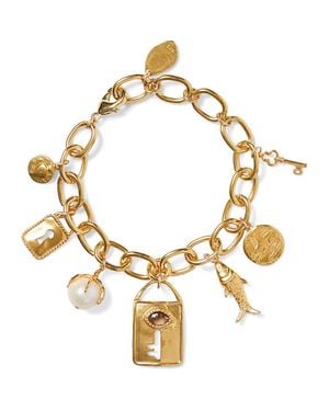 Chan Luu Lock & Key Charm Bracelet - Metallic
