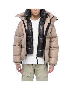 Alpha Style Kudu Hooded Puffer Down Jacket - Brown