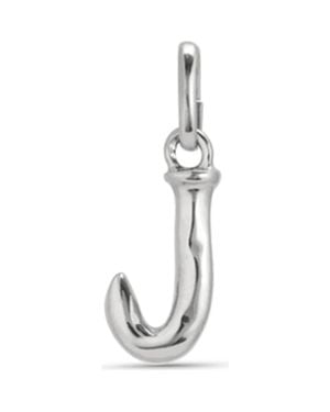 Uno De 50 Sterling-Plated Letter J Charm - Metallic