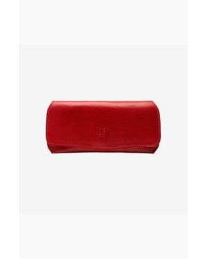 Tusk Siam Flap Over Eyeglass Case - Red