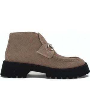 Amie Rafa Dario Suede Horsebit Boots - Brown