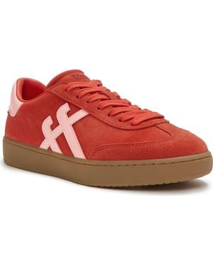 Fitflop The Dash T-Toe Suede Sneakers - Red