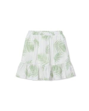 Lands' End Girls Breezy Woven Skort - White