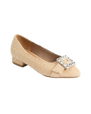 Comfortview The Genessa Slip On Flat - Natural