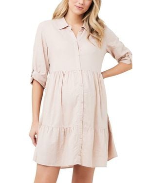 Ripe Maternity Adel Linen Dress - White