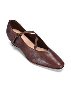 Old Trend Ribbon Genuine Leather Elegant Strap Mary Jane Heel - Brown