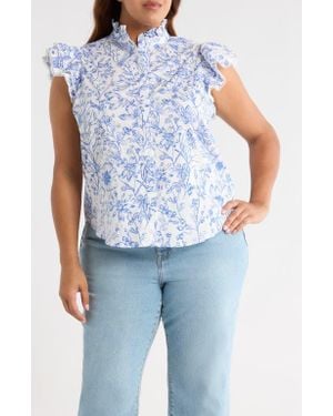 Sugarlips Eve Dacey Ruffle Top - Blue