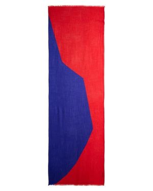Akris High Plains Cashmere Fringe Scarf - Red