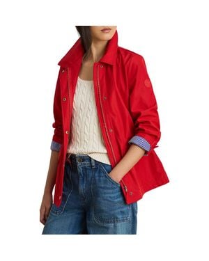 Ralph Lauren Hooded Bonded Raincoat - Red