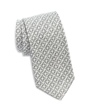 Jack Victor Meighen Link Pattern Silk Jacquard Tie - Multicolor