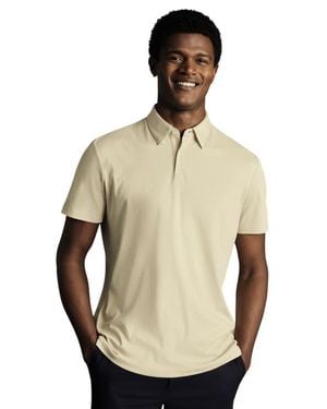 Charles Tyrwhitt Smart Jersey Polo - Natural
