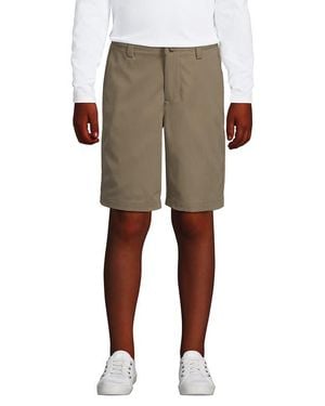 Lands' End School Uniform Girls Active Chino Shorts - Natural