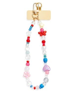 Chelsea28 Beaded Phone Wrist Strap - White