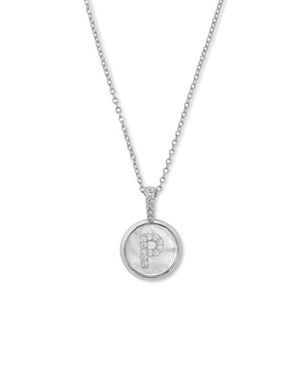 Melinda Maria Baby Love Letters Initial Pendant Necklace - White