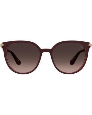 Stuart Weitzman 55Mm Gradient Square Sunglasses - Brown