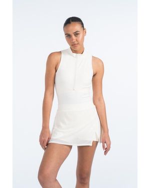 Sierra Madre Golf Ready Zip Bodysuit - White