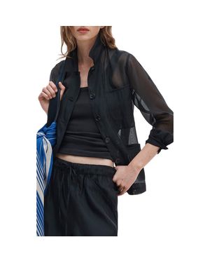 Rag & Bone Jolene Organza Chore Jacket - Black