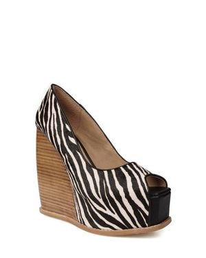 Zigi Milluh Peep Toe Platform Wedge Sandal - Multicolor