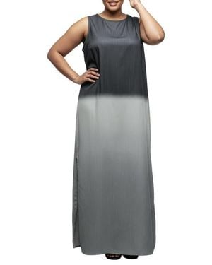 Standards & Practices Ombré Dip Dye Sleeveless Maxi Dress - Gray