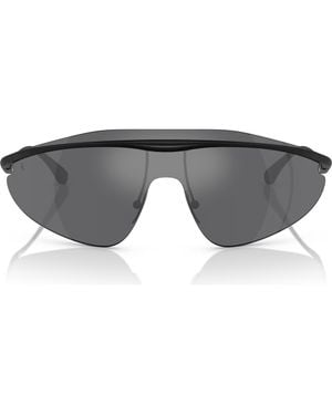 Scuderia Ferrari 140Mm Mirrored Irregular Sunglasses - Gray