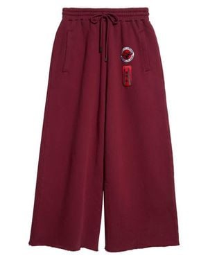 Lu'u Dan Bruce Lee Cotton Fleece Gym Sweatpants - Red