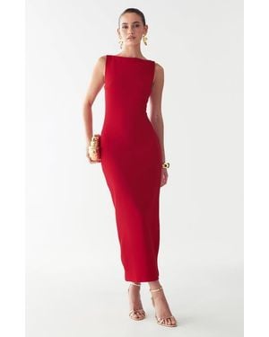 BWLDR Shian Midi Dress - Red