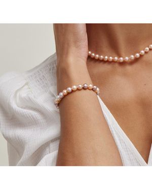The Pearl Source Freshwater Pearl Bracelet 7-7.5Mm - Brown