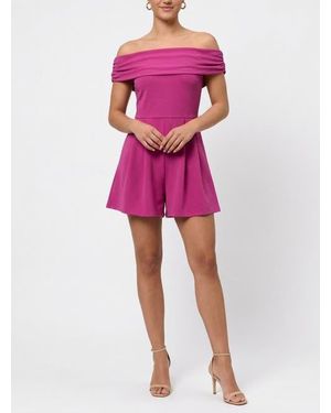 Rachel Roy Franki Off-The-Shoulder Romper - Pink