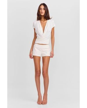 Sasha Therese Brigitte Top - White