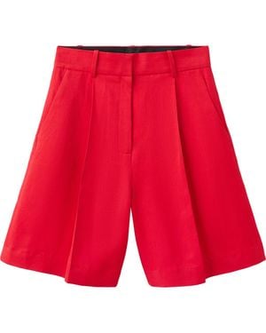 Mango Straight Fit Bermuda Shorts - Red