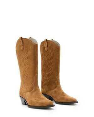 AllSaints Dolly Western Boot - Brown