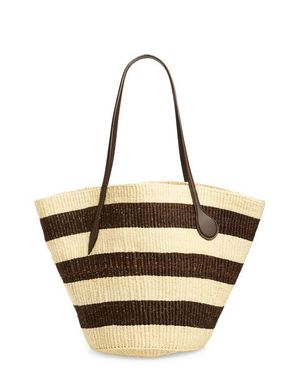 Liffner Straw Basket Tote - Metallic