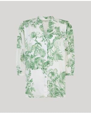 Really Wild Clothing Flora Cotton Blouse - Green
