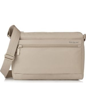 Hedgren Medium Eye Rfid Water Repellent Shoulder Bag - Natural