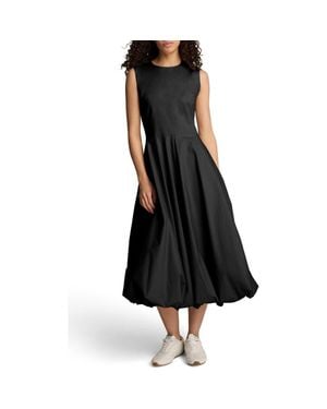Kenneth Cole Sleeveless Bubble Hem Midi Dress - Black
