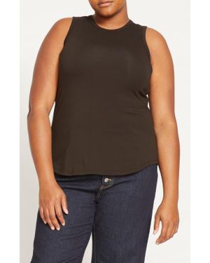 UNIVERSAL STANDARD Cai Stretch Pima Cotton Tank - Black