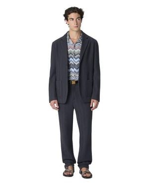 Missoni Single-Breasted Blazer - Blue