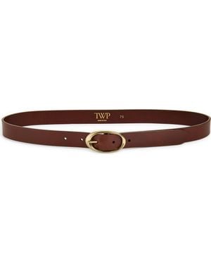 Twp Narrow Leather Belt - Brown