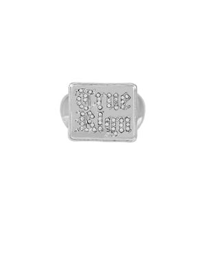 True Religion Logo Square Ring - Gray