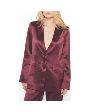 AS by DF Collins Satin Boyfriend Blazer - Red