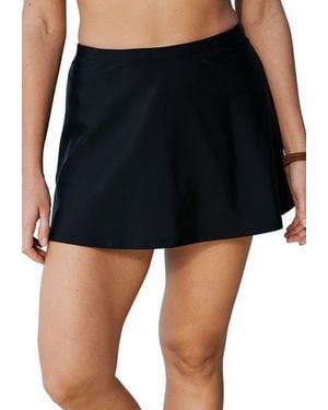Swim 365 A Line Swim Skirt With Built - Black