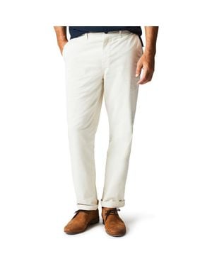Billy Reid Flat Front Strech Cotton Chinos - Natural