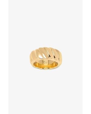 Yoj Coral Band Ring - Metallic