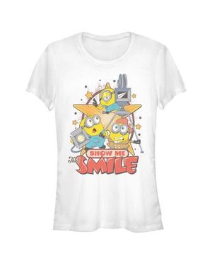Minions & Monsters Junior's Show Me That Smile T-Shirt - White