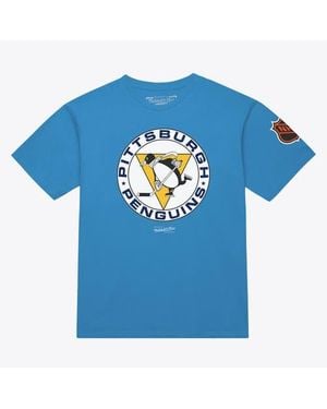 Mitchell & Ness Pittsburgh Penguins Core Vintage Logo T-Shirt - Blue