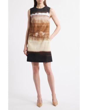Kobi Halperin Ombré Colorblock Stretch Cotton Dress - Black