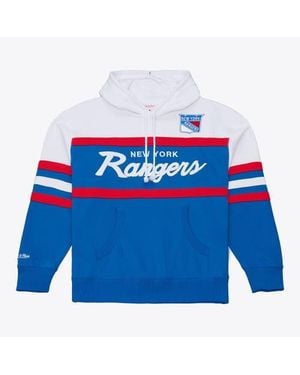 Mitchell & Ness New York Rangers Head Coach Hoodie - Blue